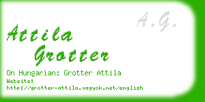 attila grotter business card